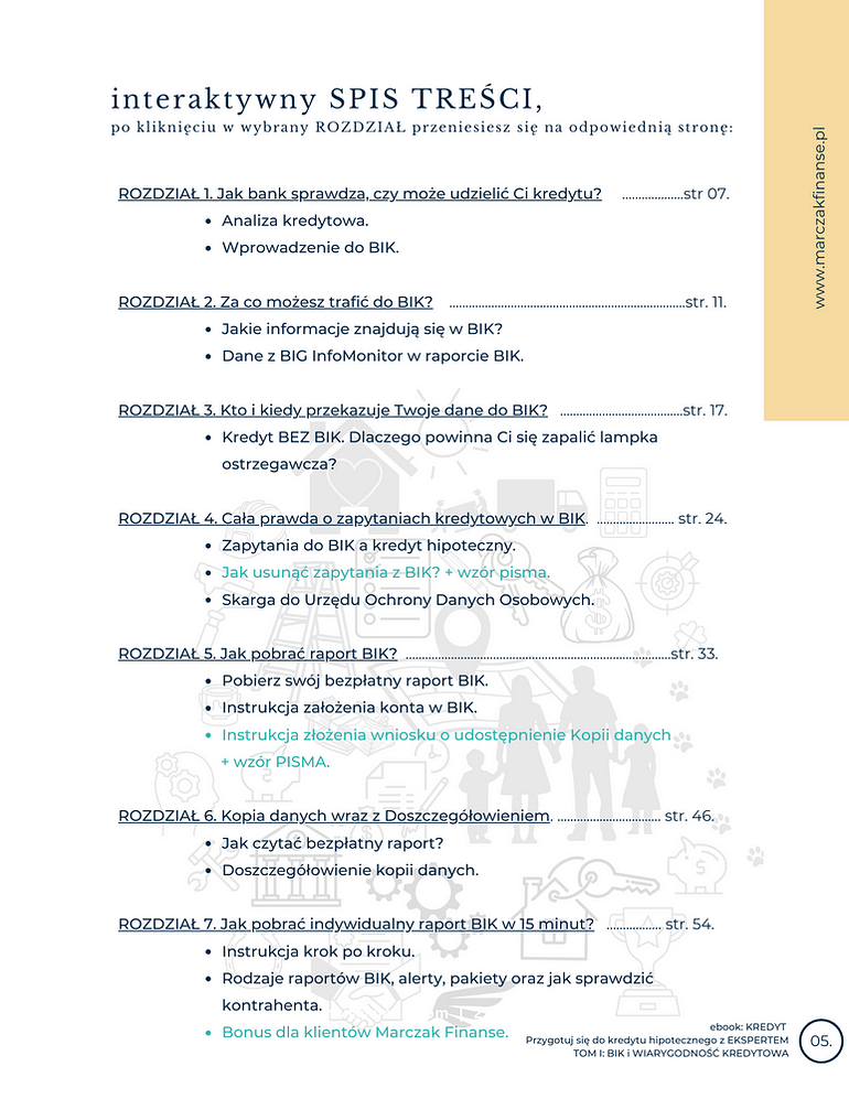 spis treści ebook
