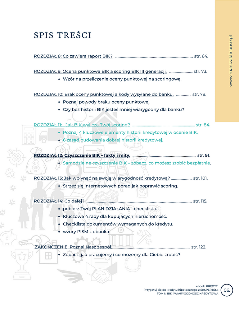 spis treści ebook